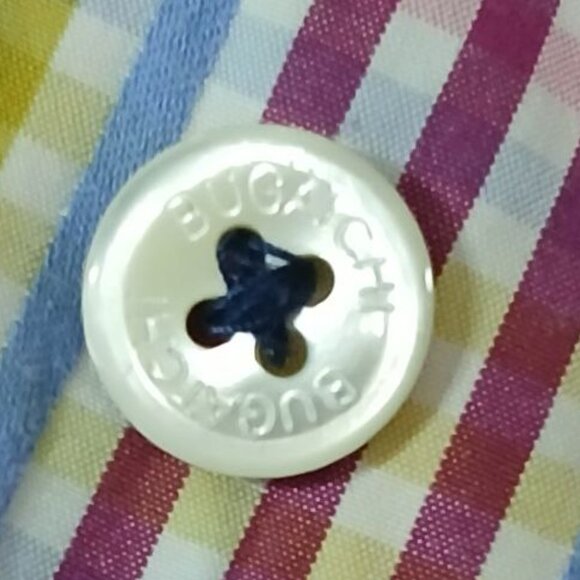 Bugatchi Uomo Classic Fit Multicolor Check Dress Shirt – Size M - Picture 6 of 12